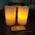 Soft Orange Glow Light LED Pillar Candle